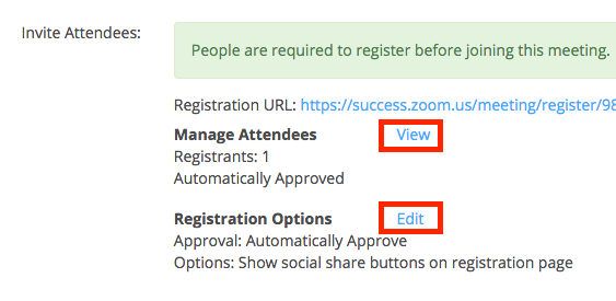 Zoom Manage Attendees