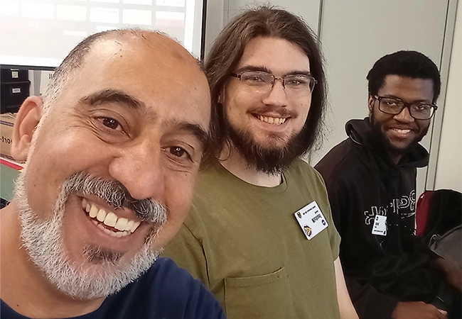 instructor and two students
