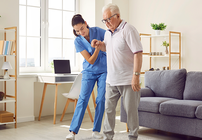 pta helping stroke patient
